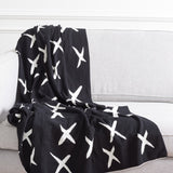 Safavieh Alto Throw Black / Ivory Cotton THR404A-5060