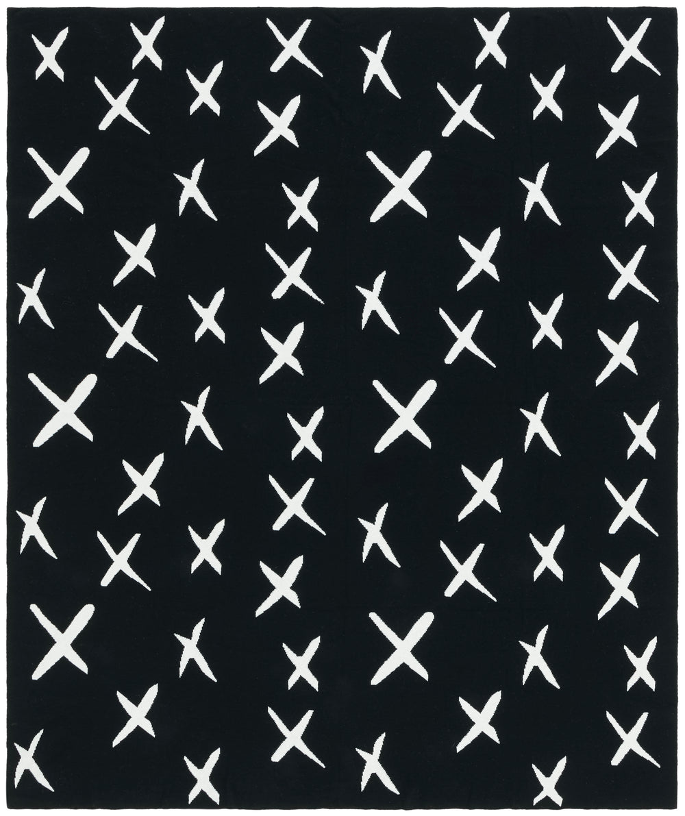 Safavieh Alto Throw Black / Ivory Cotton THR404A-5060