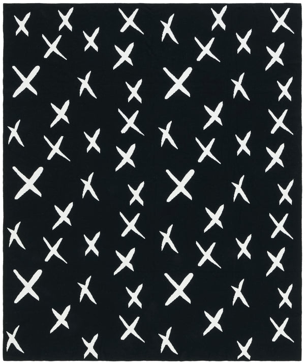 Safavieh Alto Throw Black / Ivory Cotton THR404A-5060