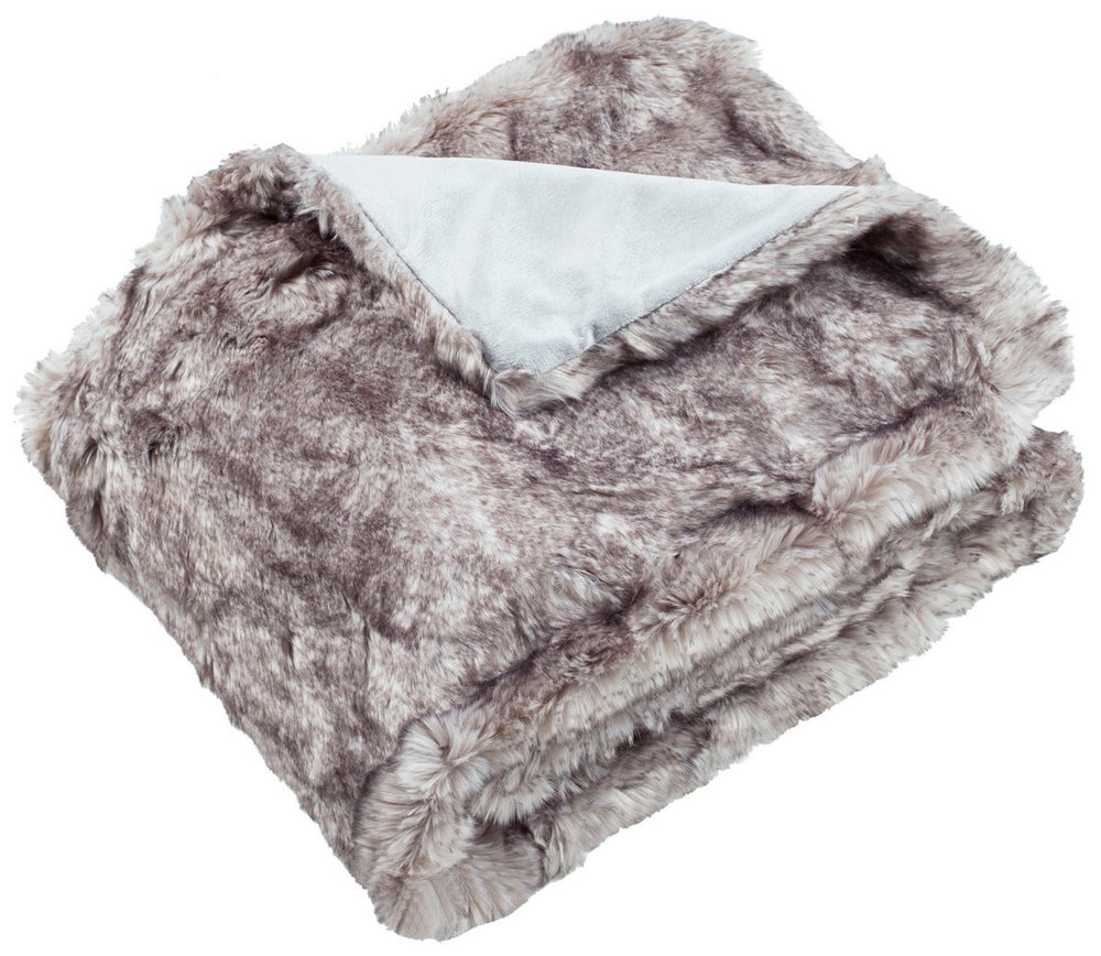 Faux Chinchilla Throw - Luxurious Animal-Friendly Blanket for Cozy Elegance in Home Decor