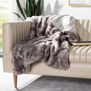 Faux Chinchilla Throw - Luxurious Animal-Friendly Blanket for Cozy Elegance in Home Decor