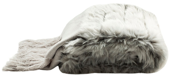 Faux Fur Alexi Bed Runner - Luxurious Soft Texture with Elegant Fringed Ends for Master Suite Decor