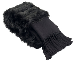Faux Fur Alexi Bed Runner - Luxurious Soft Texture with Elegant Fringed Ends for Master Suite Decor