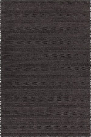 Chandra Rugs Tia 100% Wool Hand-Woven Contemporary Rug Charcoal 9' x 13'