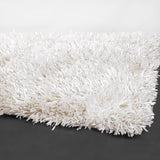 Chandra Rugs Tirish 100% Polyester Hand-Woven Contemporary Shag Rug White 9' x 13'