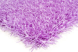 Chandra Rugs Tirish 100% Polyester Hand-Woven Contemporary Shag Rug Purple 9' x 13'