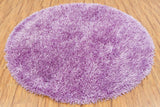 Chandra Rugs Tirish 100% Polyester Hand-Woven Contemporary Shag Rug Purple 7'9 Round