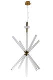 Bethel Gold LED Chandelier in Metal & Glass