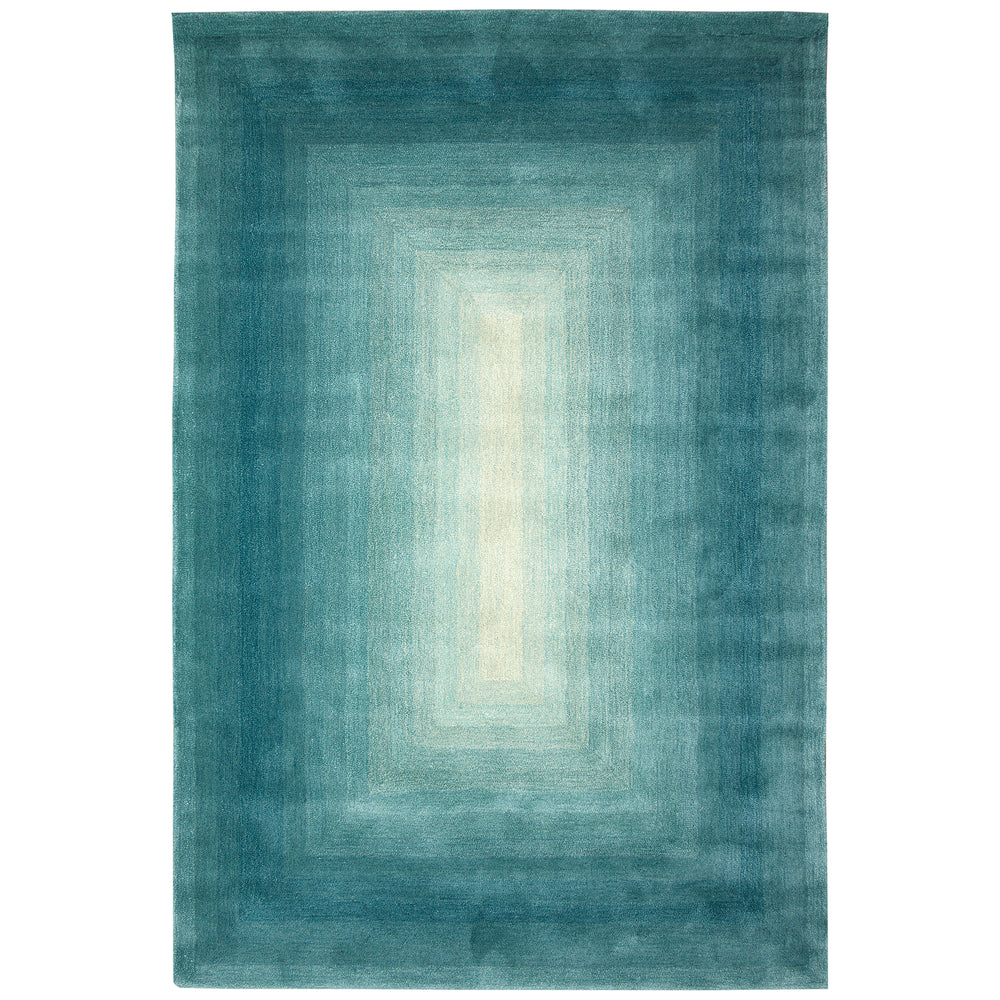 Trans-Ocean Liora Manne Tivoli Dream Border Contemporary Indoor Hand Tufted 100% Wool Pile Rug Aqua 8'3" x 11'6"