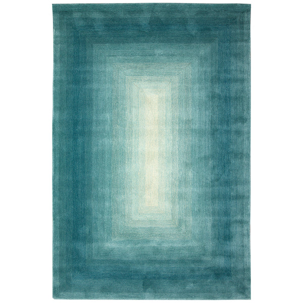 Trans-Ocean Liora Manne Tivoli Dream Border Contemporary Indoor Hand Tufted 100% Wool Pile Rug Aqua 8'3" x 11'6"