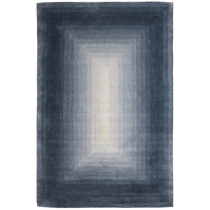 Trans-Ocean Liora Manne Tivoli Dream Border Contemporary Indoor Hand Tufted 100% Wool Pile Rug Denim 8'3" x 11'6"