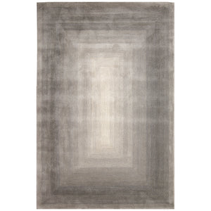 Trans-Ocean Liora Manne Tivoli Dream Border Contemporary Indoor Hand Tufted 100% Wool Pile Rug Silver 8'3" x 11'6"