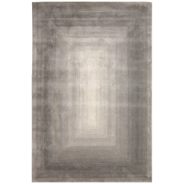 Trans-Ocean Liora Manne Tivoli Dream Border Contemporary Indoor Hand Tufted 100% Wool Pile Rug Silver 8'3" x 11'6"