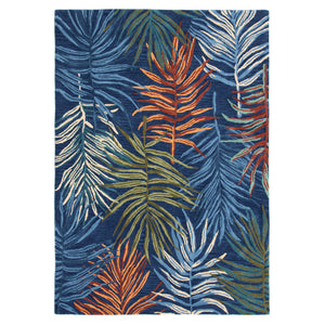 Trans-Ocean Liora Manne Tivoli La Palma Contemporary Indoor Hand Tufted 100% Wool Pile Rug Navy 8'3" x 11'6"