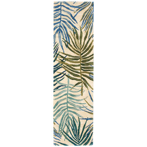 Trans-Ocean Liora Manne Tivoli La Palma Contemporary Indoor Hand Tufted 100% Wool Pile Rug Cream 2' x 7'6"