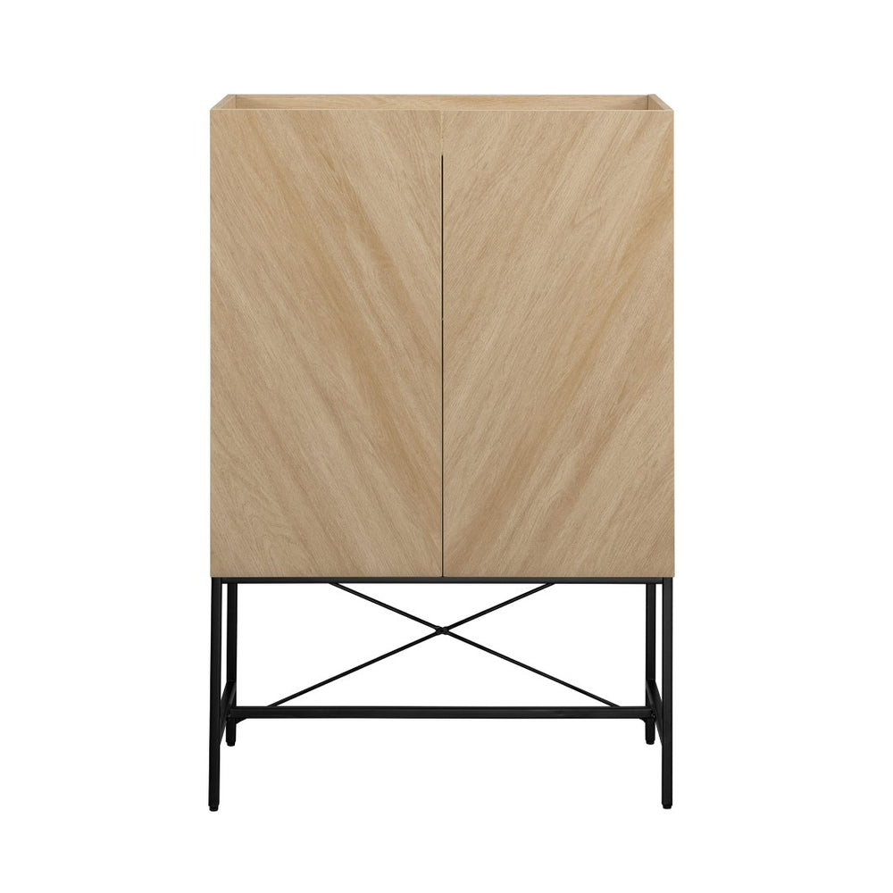 Walker Edison Tiki Modern/Contemporary Contemporary 2-Door Accent Cabinet with Inset Top TKIL7JCO