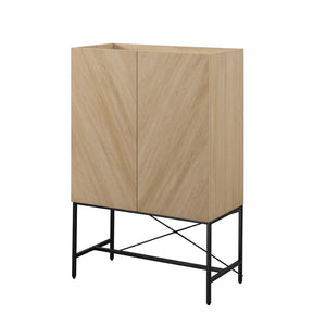Walker Edison Tiki Modern/Contemporary Contemporary 2-Door Accent Cabinet with Inset Top TKIL7JCO