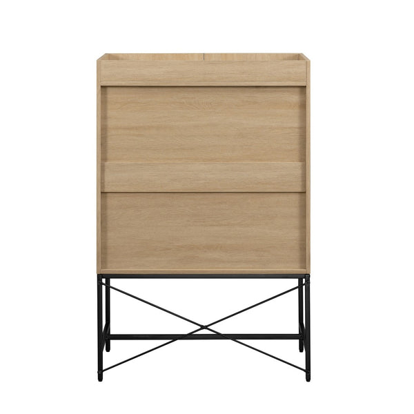 Walker Edison Tiki Modern/Contemporary Contemporary 2-Door Accent Cabinet with Inset Top TKIL7JCO