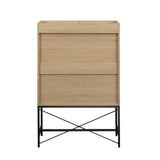 Walker Edison Tiki Modern/Contemporary Contemporary 2-Door Accent Cabinet with Inset Top TKIL7JCO