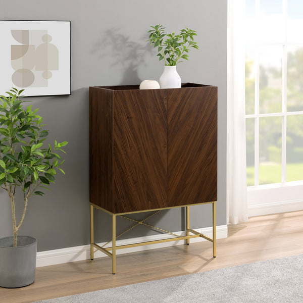 Walker Edison Tiki Modern/Contemporary Contemporary 2-Door Accent Cabinet with Inset Top TKIL7JDW