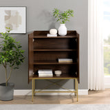 Walker Edison Tiki Modern/Contemporary Contemporary 2-Door Accent Cabinet with Inset Top TKIL7JDW
