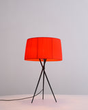 Paige Table Lamp Red Carbon Steel Base And Fabric Shade