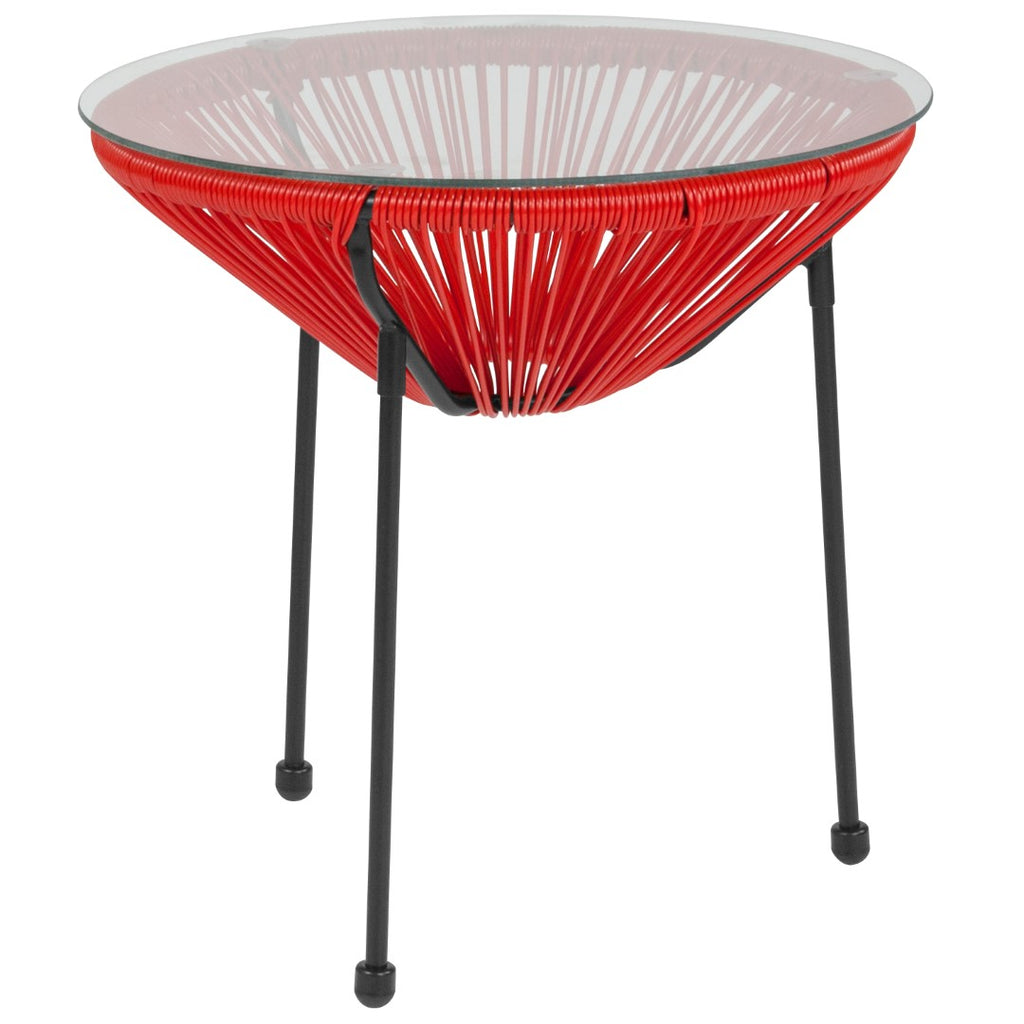 English Elm EE2578 Contemporary Bungee Table Red EEV-16321