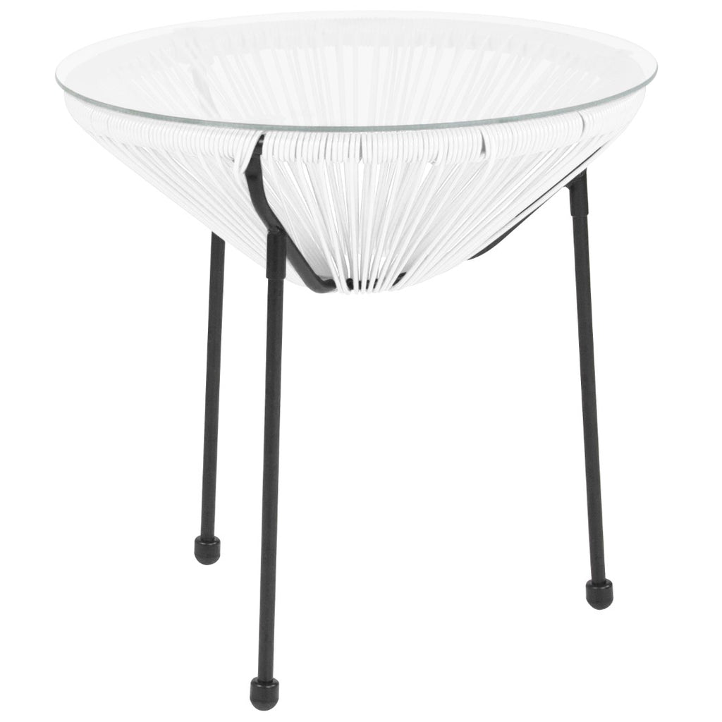 English Elm EE2578 Contemporary Bungee Table White EEV-16322