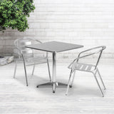 English Elm EE2593 Contemporary Commercial Grade Aluminum Patio Table and Chair Set Aluminum EEV-16350