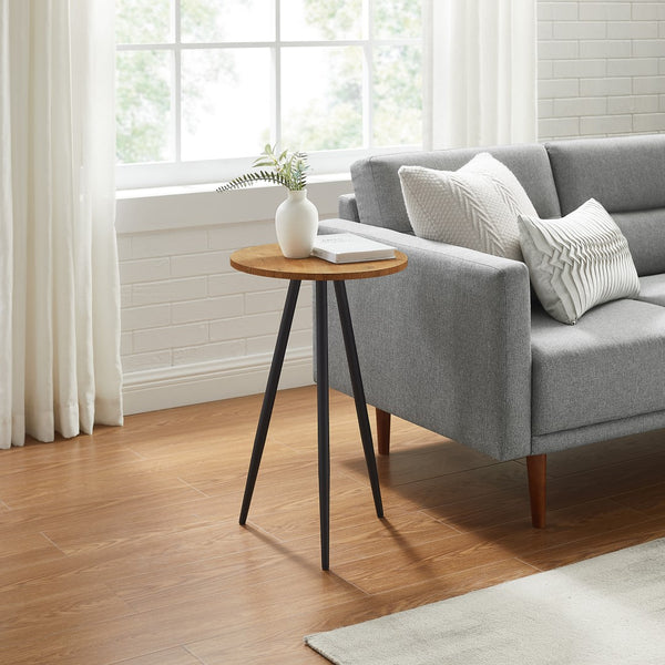Walker Edison Tilly Modern/Glam 16" 3-Leg Glam Side Table TLLL8KEOBL