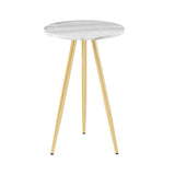 Walker Edison Tilly Modern/Glam 16" 3-Leg Glam Side Table TLLL8KGVG