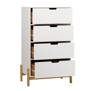 Walker Edison Tanner Modern/ 4 Drawer Scandi-Minimalist Chest TNNB3BWHP
