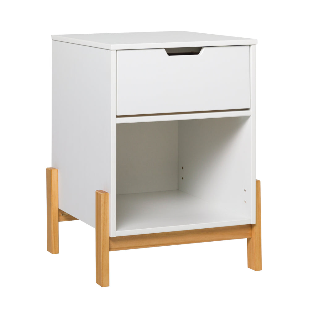Walker Edison Tanner Modern/ 1 Drawer Scandi-Minimalist Nightstand TNNB4CWHP