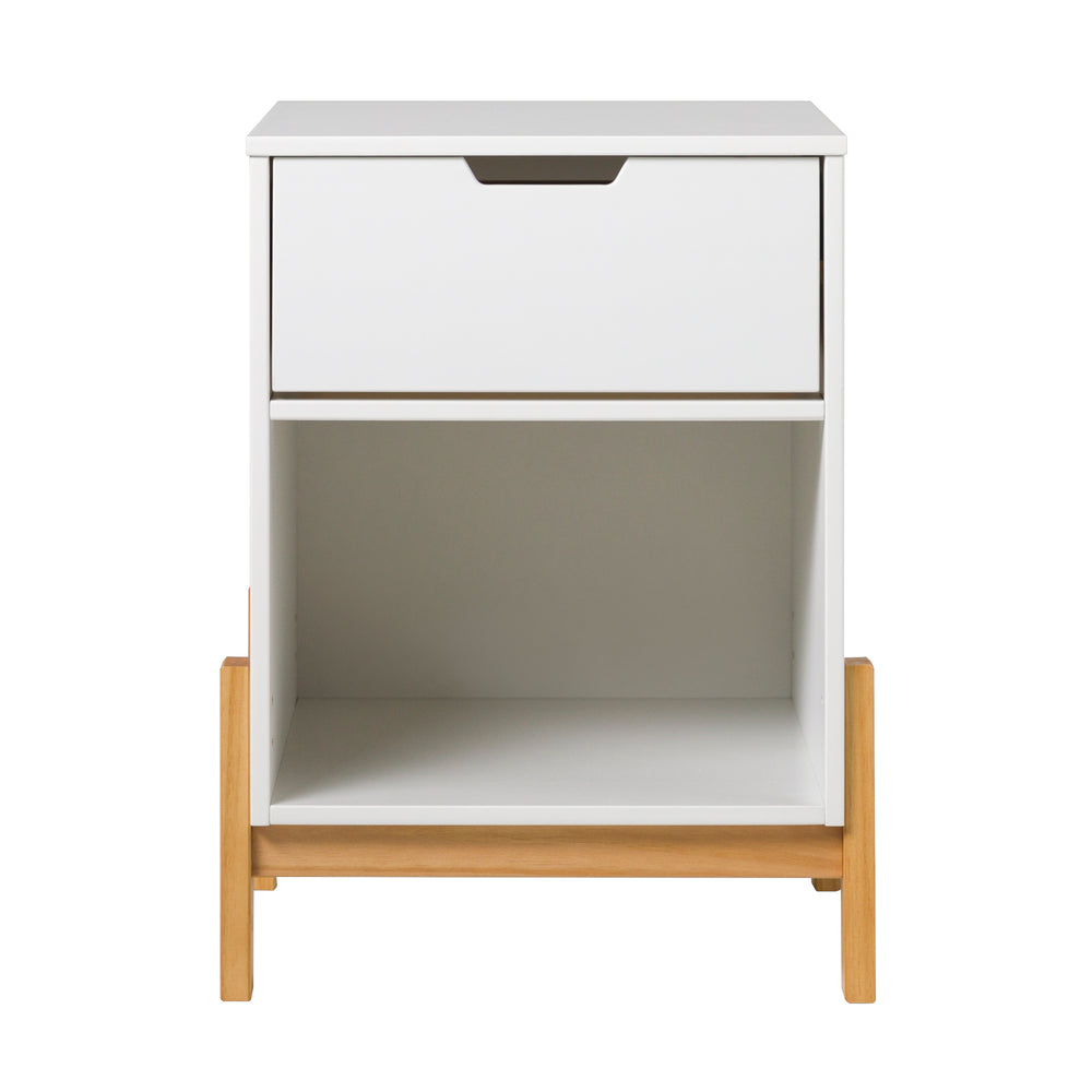 Walker Edison Tanner Modern/ 1 Drawer Scandi-Minimalist Nightstand TNNB4CWHP