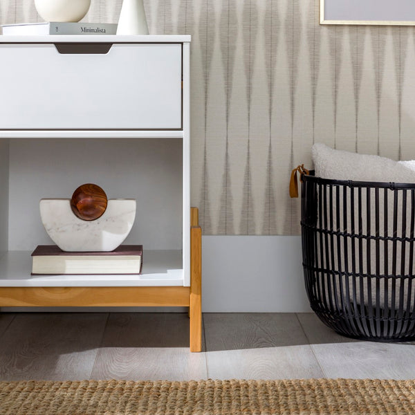 Walker Edison Tanner Modern/ 1 Drawer Scandi-Minimalist Nightstand TNNB4CWHP