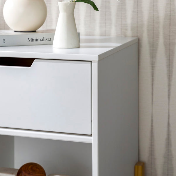 Walker Edison Tanner Modern/ 1 Drawer Scandi-Minimalist Nightstand TNNB4CWHP