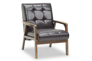 Baxton Studio Mid-Century Masterpieces Club Chair-Brown