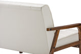 Baxton Studio Mid-Century Masterpieces Loveseat - White