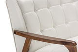 Baxton Studio Mid-Century Masterpieces Loveseat - White