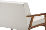 Baxton Studio Mid-Century Masterpieces Loveseat - White