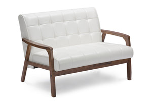 Baxton Studio Mid-Century Masterpieces Loveseat - White