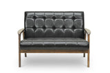 Baxton Studio Mid-Century Masterpieces 3PC Sofa Set-Brown