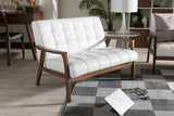 Baxton Studio Mid-Century Masterpieces Loveseat - White