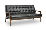 Baxton Studio Mid-Century Masterpieces 3PC Sofa Set-Brown