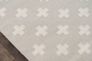 Momeni Novogratz Topanga TOP-1 Hand Woven Contemporary Geometric Indoor Area Rug Grey 7'6" x 9'6" TOPANTOP-1GRY7696