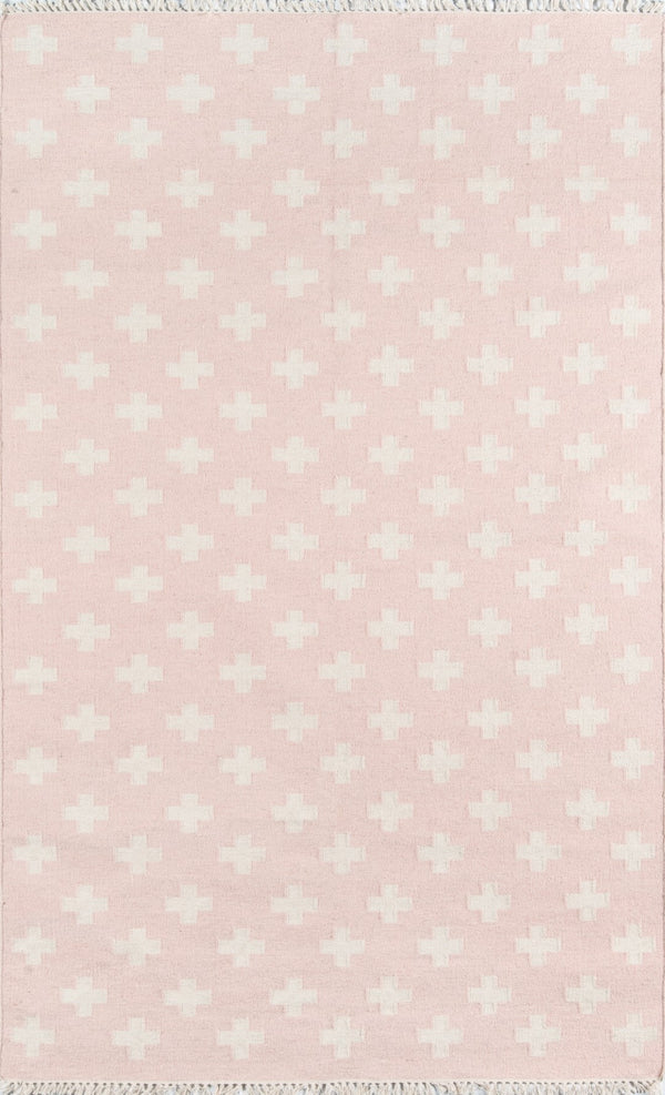 Momeni Novogratz Topanga TOP-1 Hand Woven Contemporary Geometric Indoor Area Rug Pink 7'6" x 9'6" TOPANTOP-1PNK7696