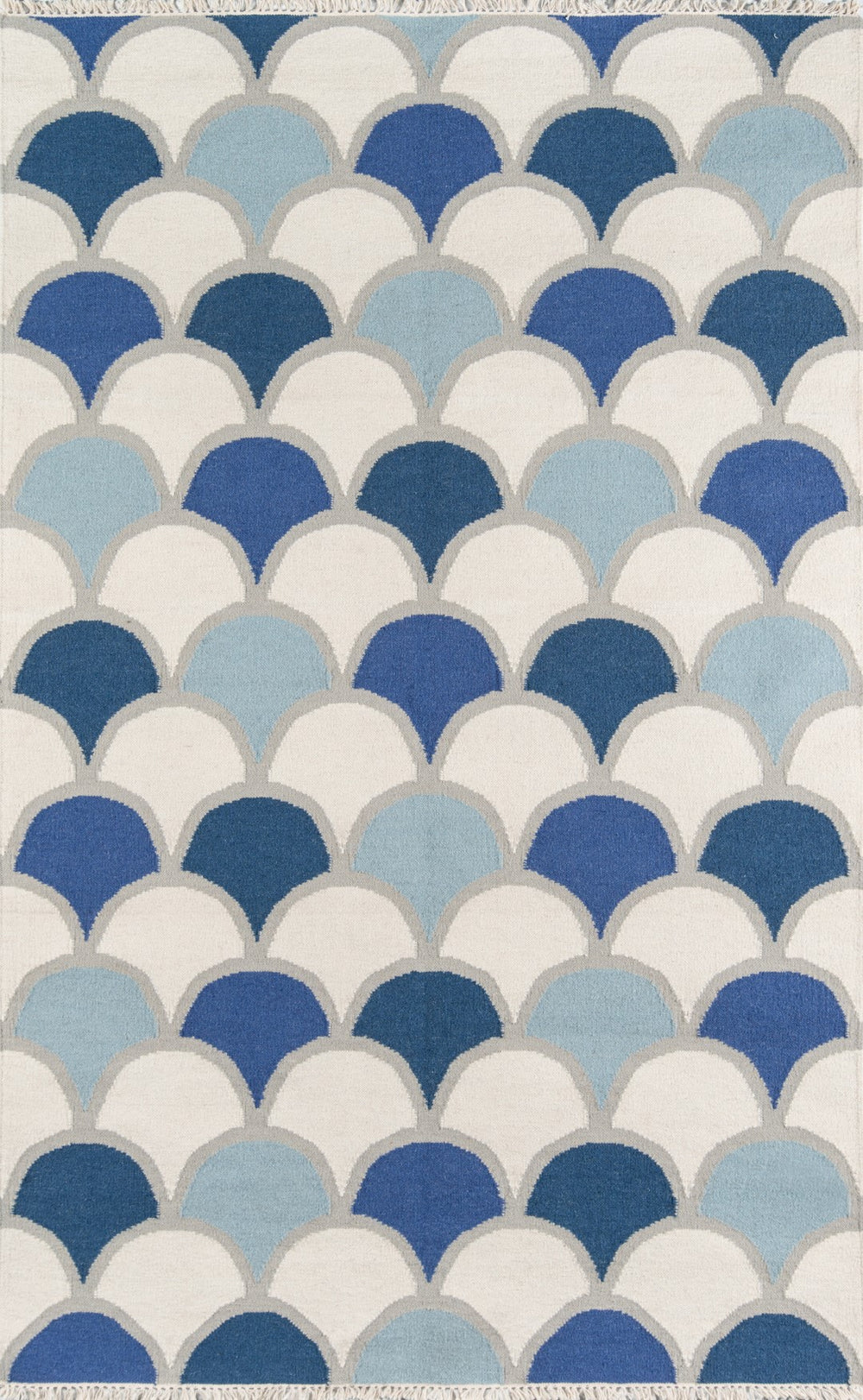 Momeni Novogratz Topanga TOP-2 Hand Woven Contemporary Geometric Indoor Area Rug Blue 7'6" x 9'6" TOPANTOP-2BLU7696