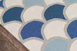 Momeni Novogratz Topanga TOP-2 Hand Woven Contemporary Geometric Indoor Area Rug Blue 7'6" x 9'6" TOPANTOP-2BLU7696