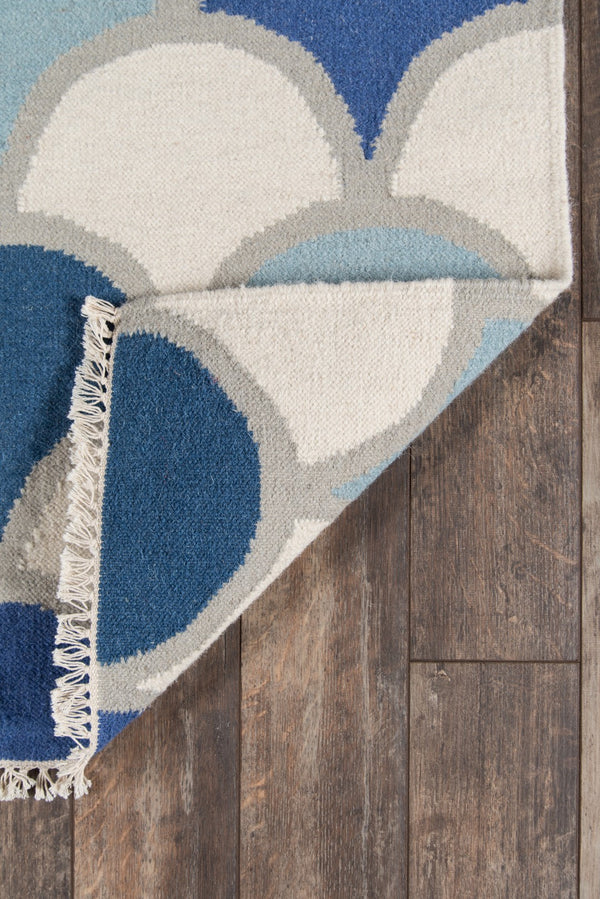 Momeni Novogratz Topanga TOP-2 Hand Woven Contemporary Geometric Indoor Area Rug Blue 7'6" x 9'6" TOPANTOP-2BLU7696
