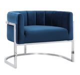 Magnolia Chair with Silver Base Navy TOV-A148